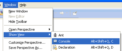 Show Console View