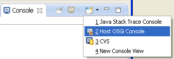 Select OSGI Console